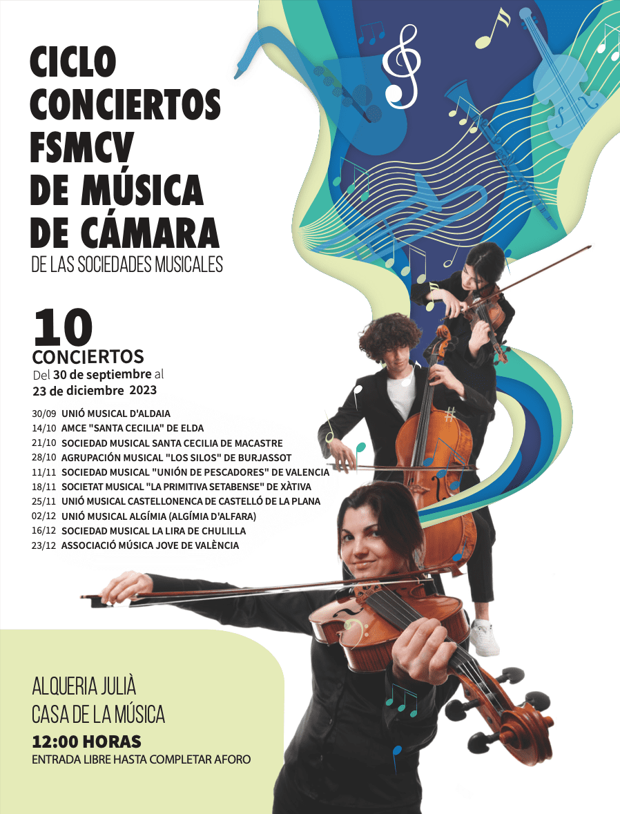 La FSMCV llança el nou Cicle de Concerts de Música de Cambra de les Societats Musicals en l'Alqueria Julià 2 Captura de pantalla 2023 09 27 a las 15.22.04