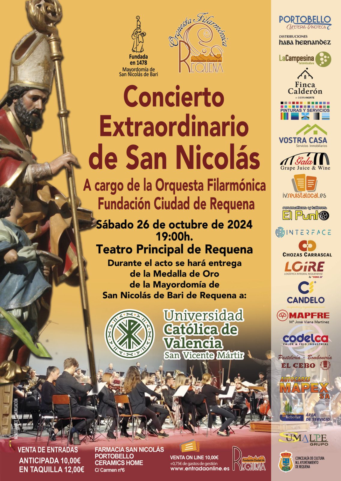 Concierto Extraordinario de San Nicolas. Requena