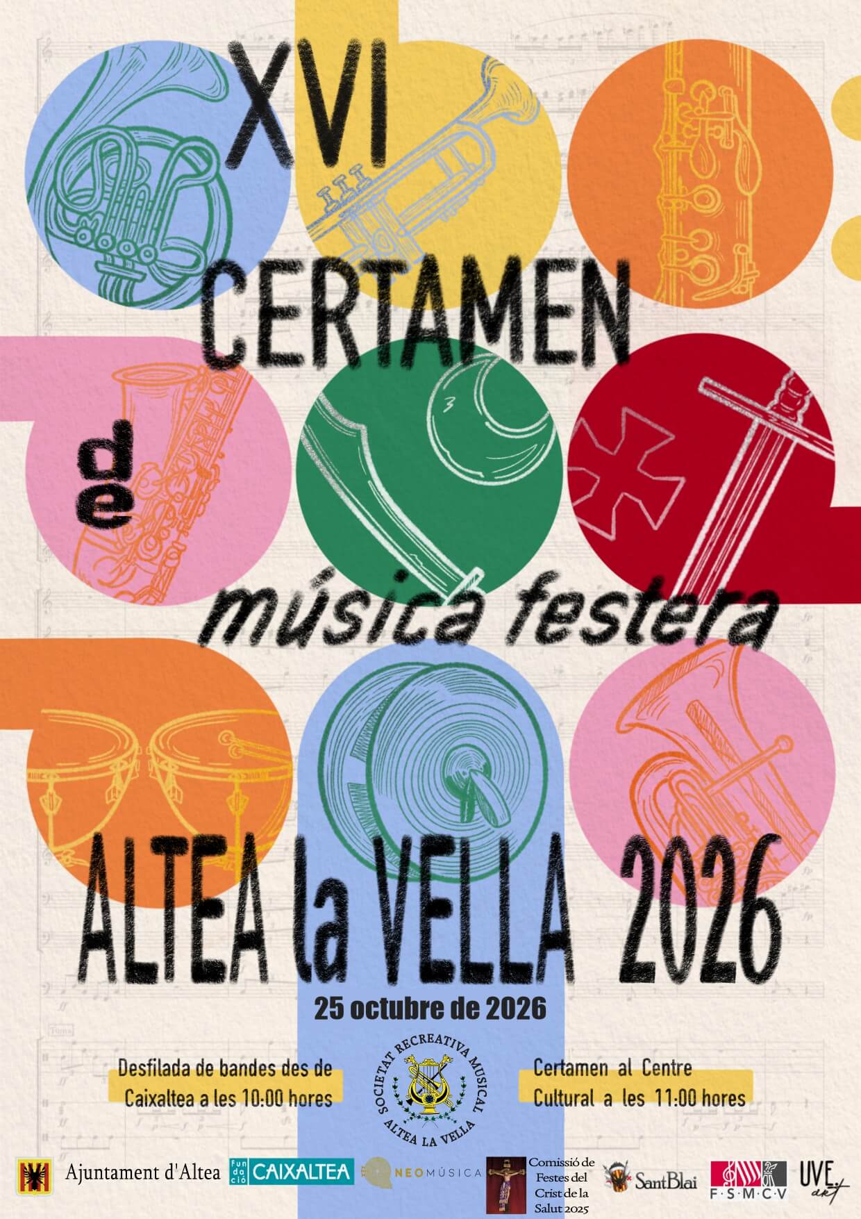 XVI Certamen de Música Festera de Altea La Vella 1 CARTELL XVI CERTAMEN Octubre page 0001 1