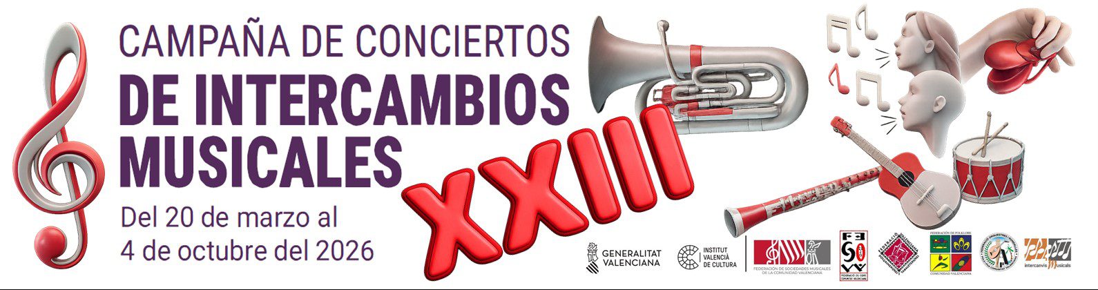 CONVOCADA LA XVIII CAMPAÑA DE CONCIERTOS DE INTERCAMBIOS 1 pagina01