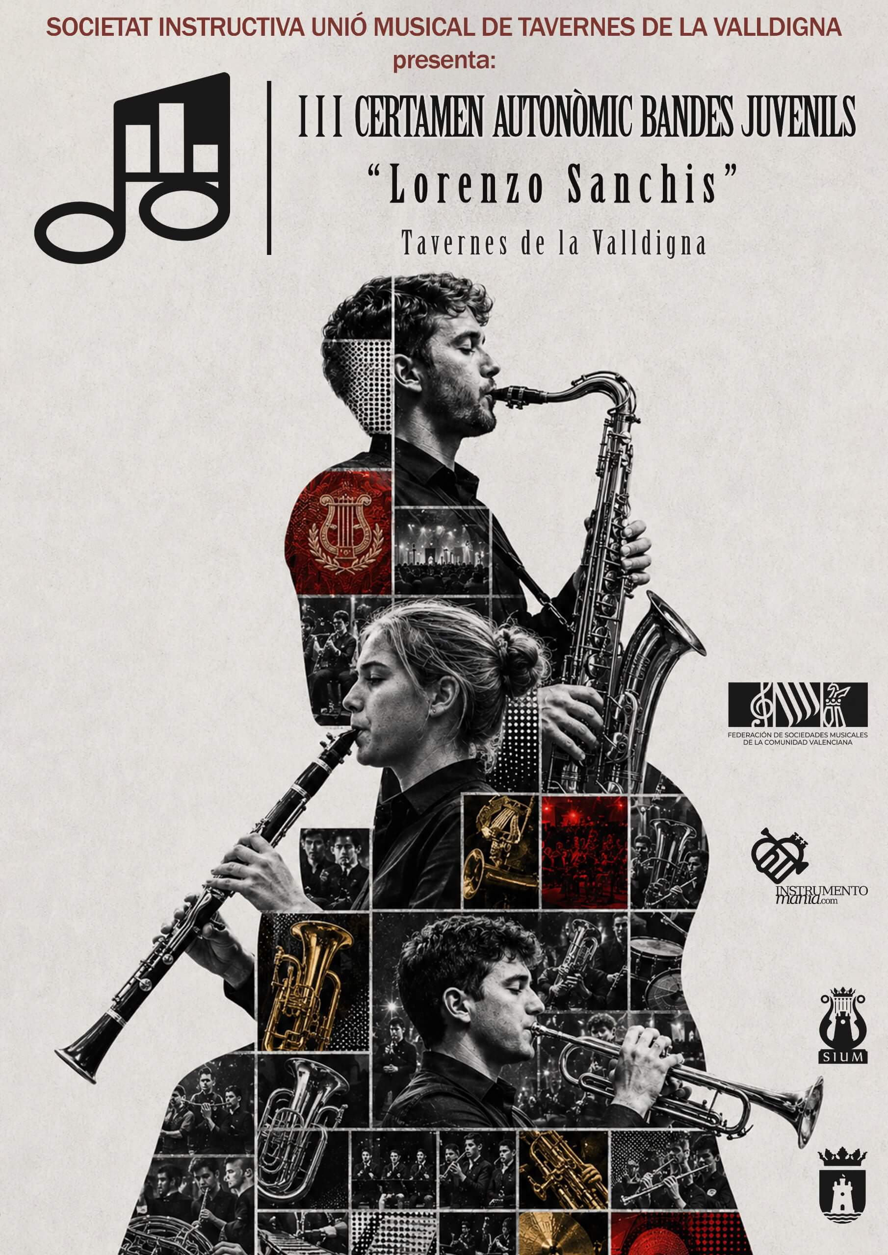 III Certamen Bandas juveniles "Lorenzo Sanchís" de Tavernes de la Valldigna 25 Cartell 1 1